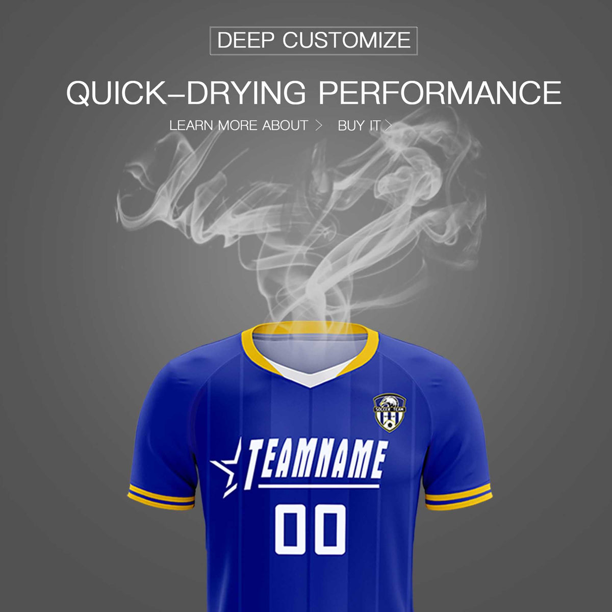 Custom Royal Classic Striped Personalized Football Kit Jersey