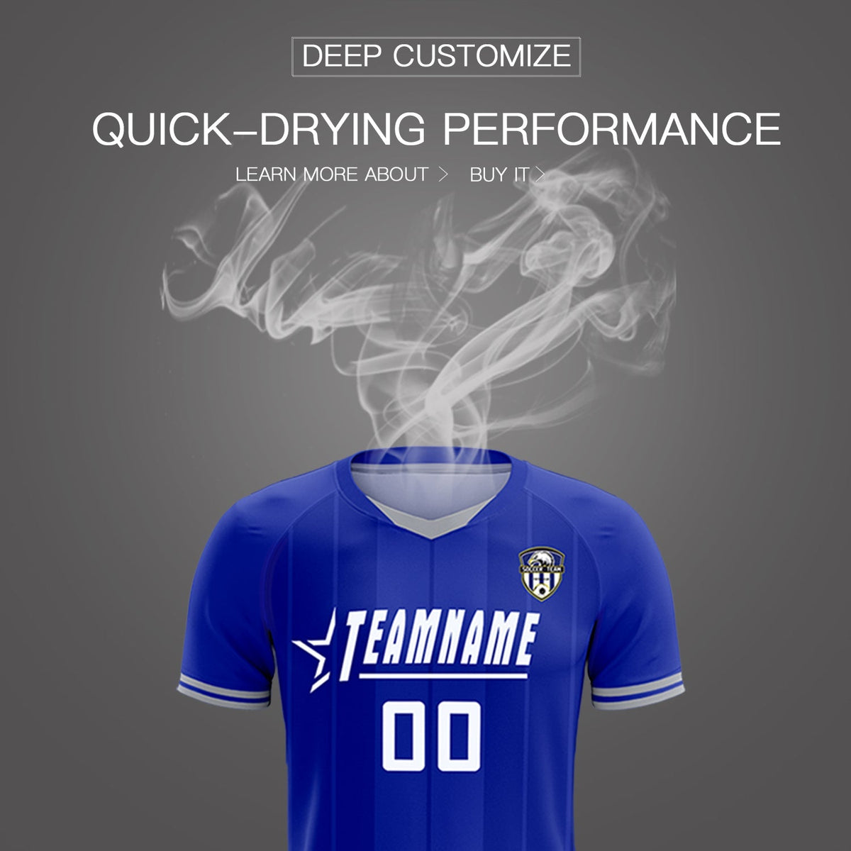 Custom Royal Classic Striped Personalized Football Kit Jersey