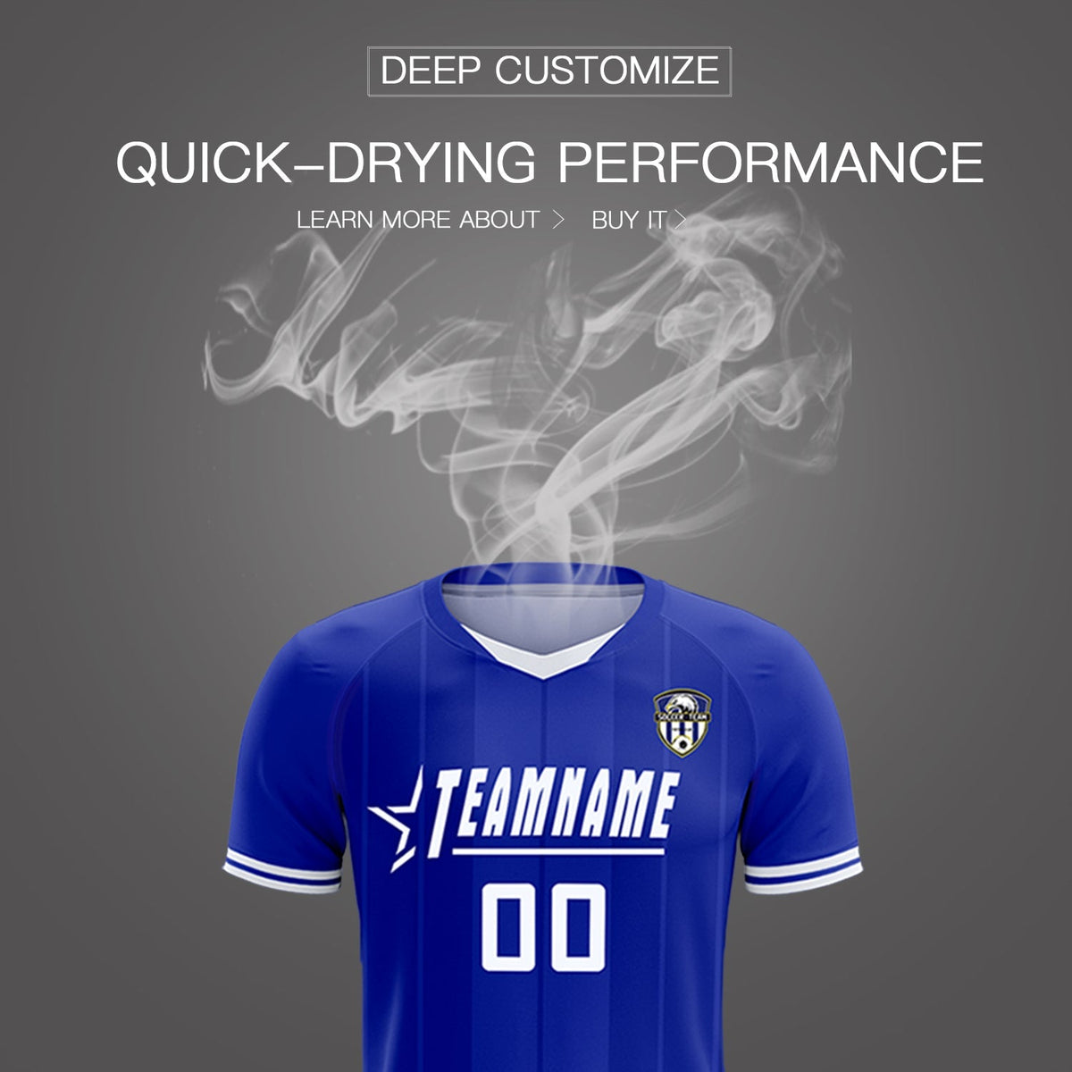 Custom Royal Classic Striped Personalized Football Kit Jersey