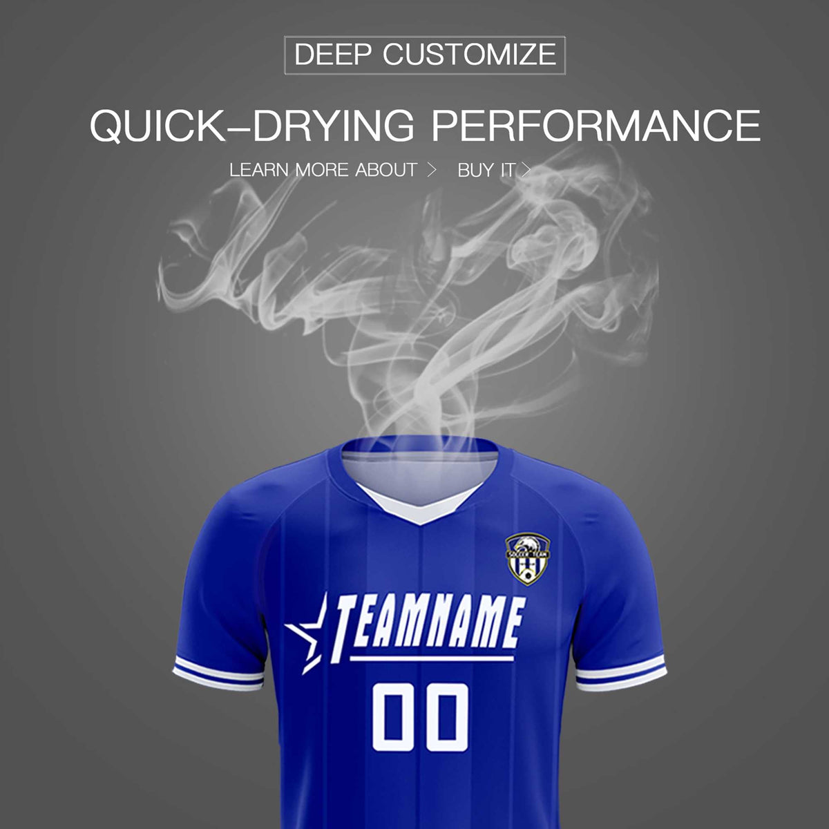 Custom Royal Classic Striped Personalized Football Kit Jersey