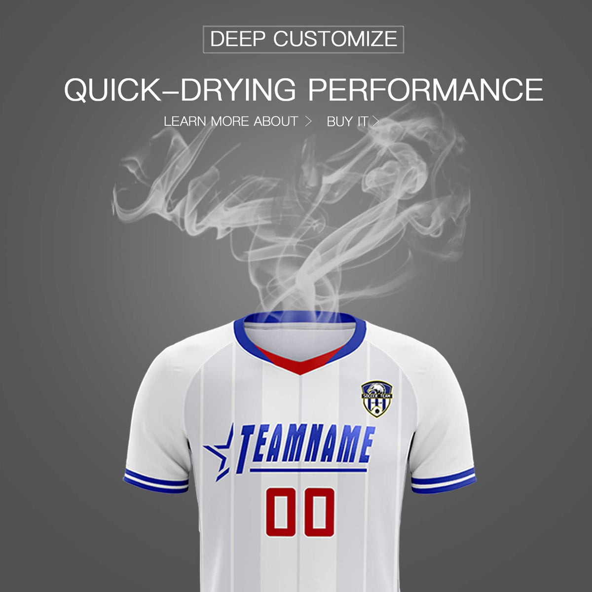 Custom White Classic Striped Personalized Football Kit Jersey