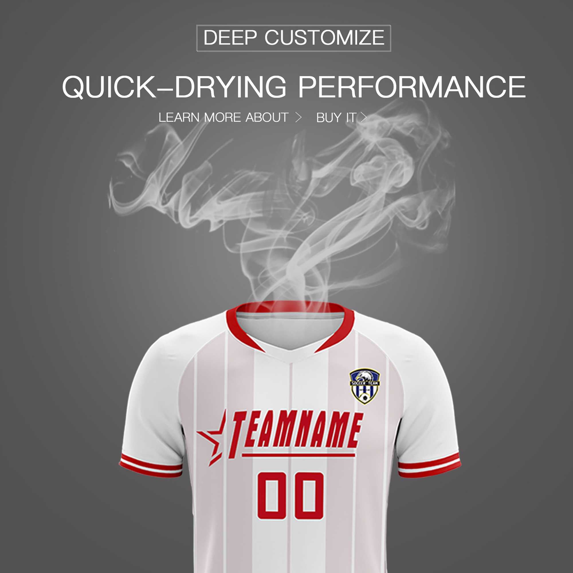 Custom White Classic Striped Personalized Football Kit Jersey