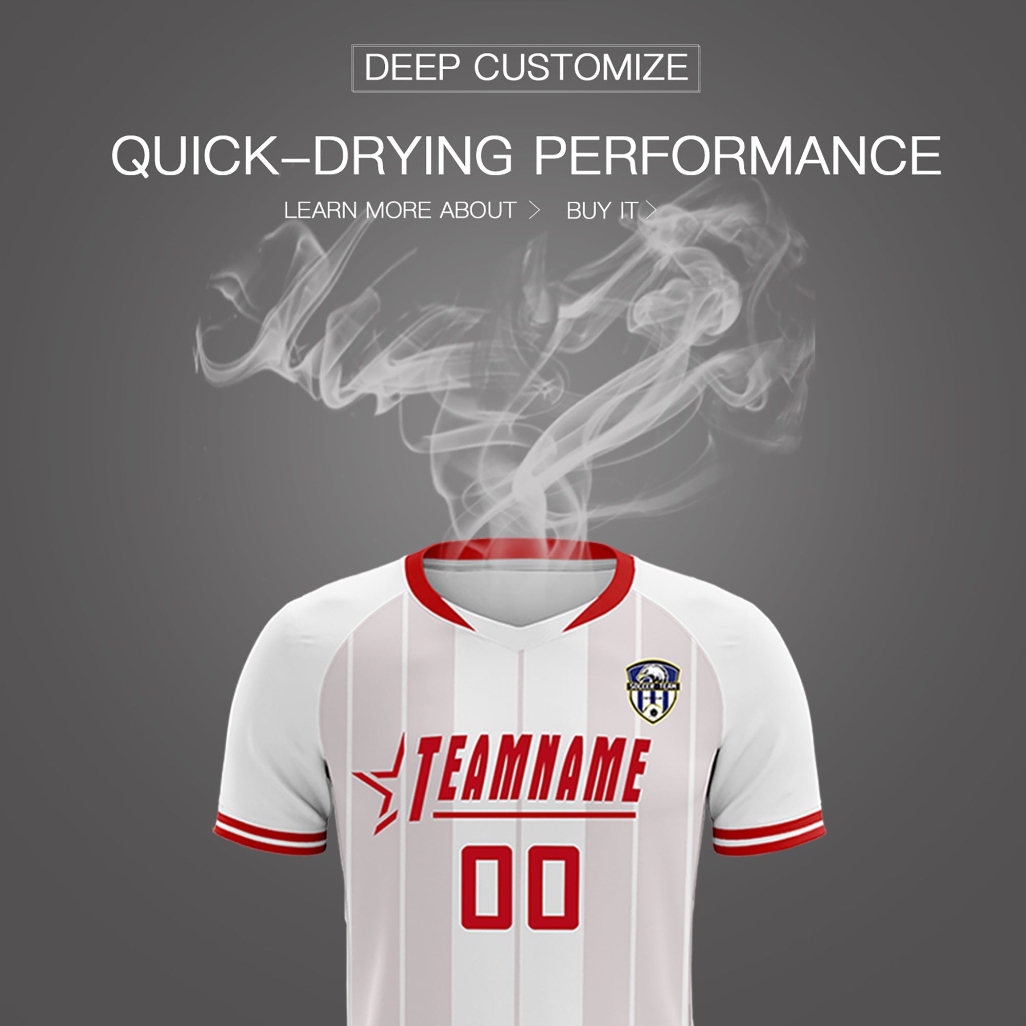Custom White Classic Striped Personalized Football Kit Jersey