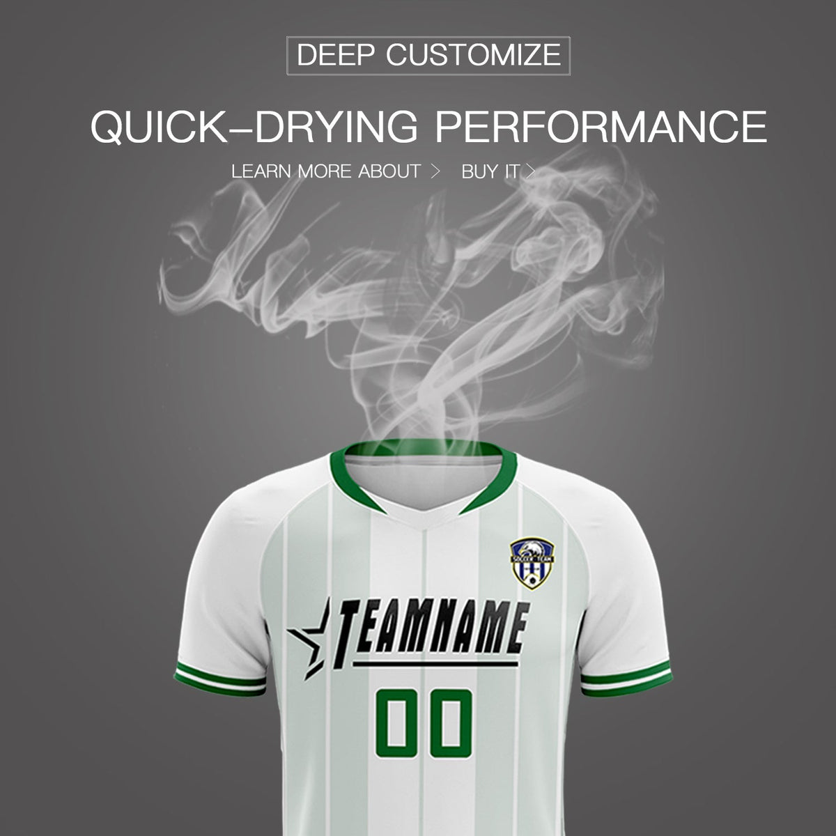 Custom White Classic Striped Personalized Football Kit Jersey