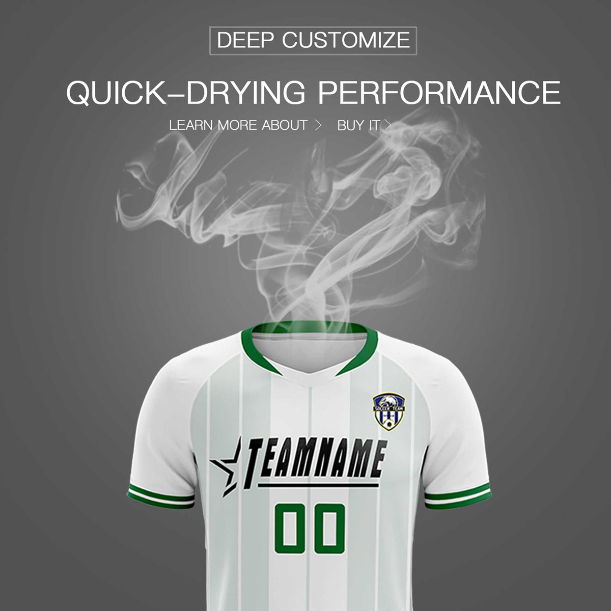 Custom White Classic Striped Personalized Football Kit Jersey