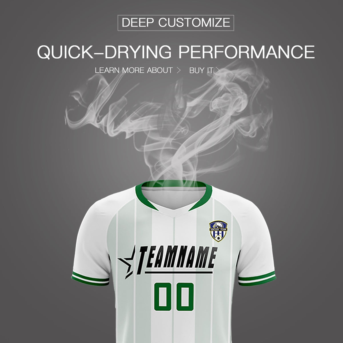 Custom White Classic Striped Personalized Football Kit Jersey