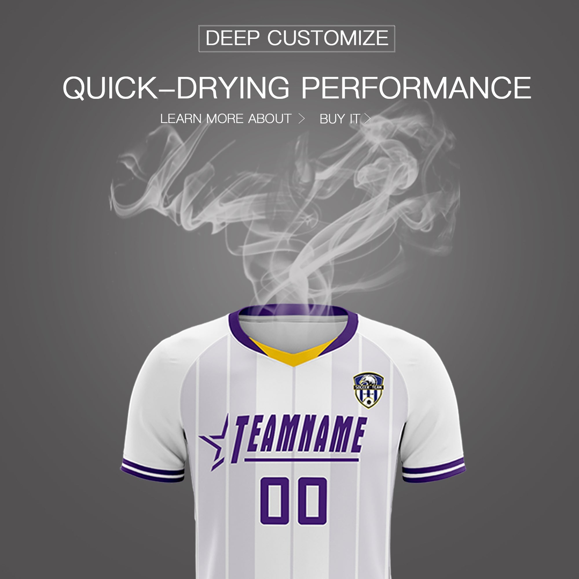 Custom White Classic Striped Personalized Football Kit Jersey