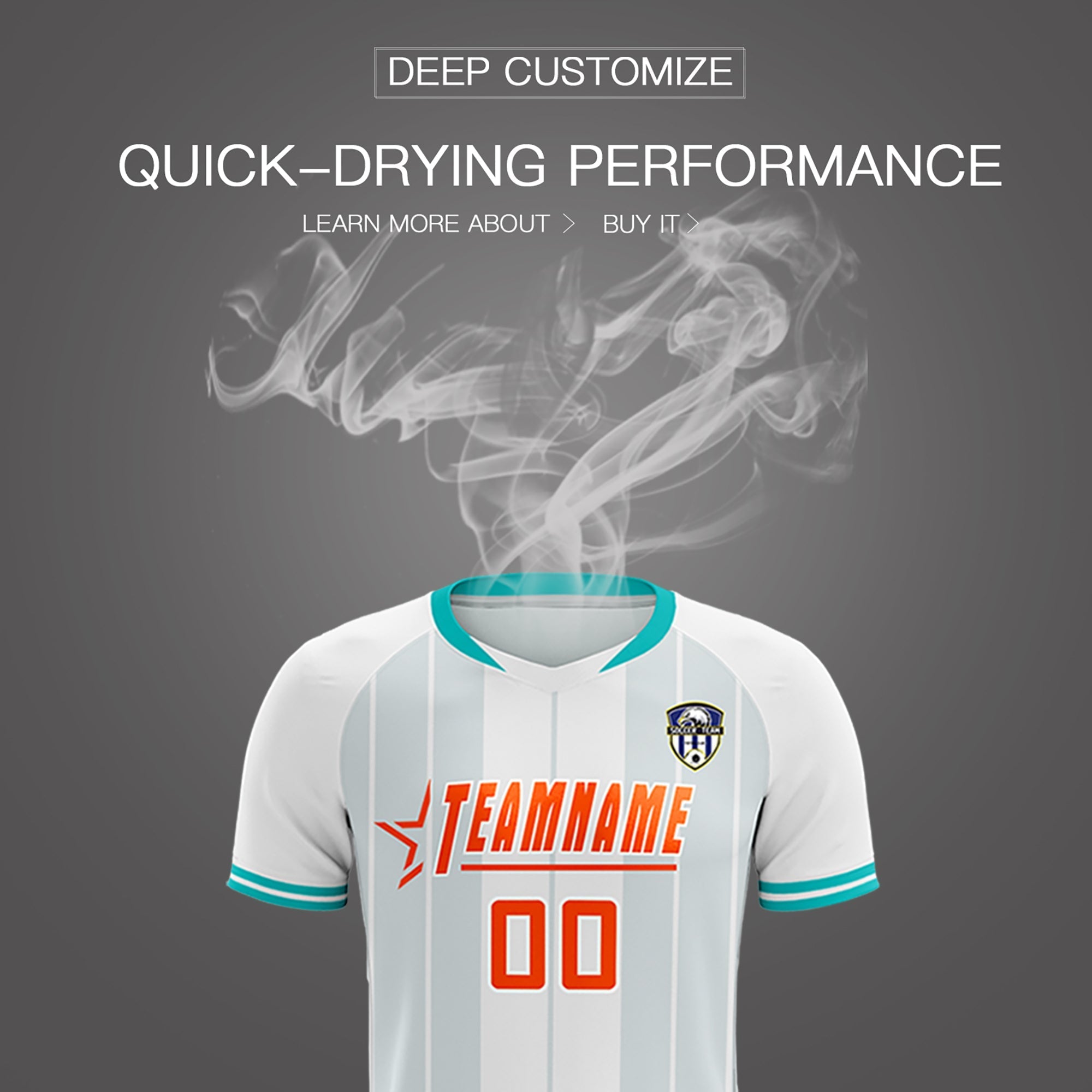 Custom White Classic Striped Personalized Football Kit Jersey