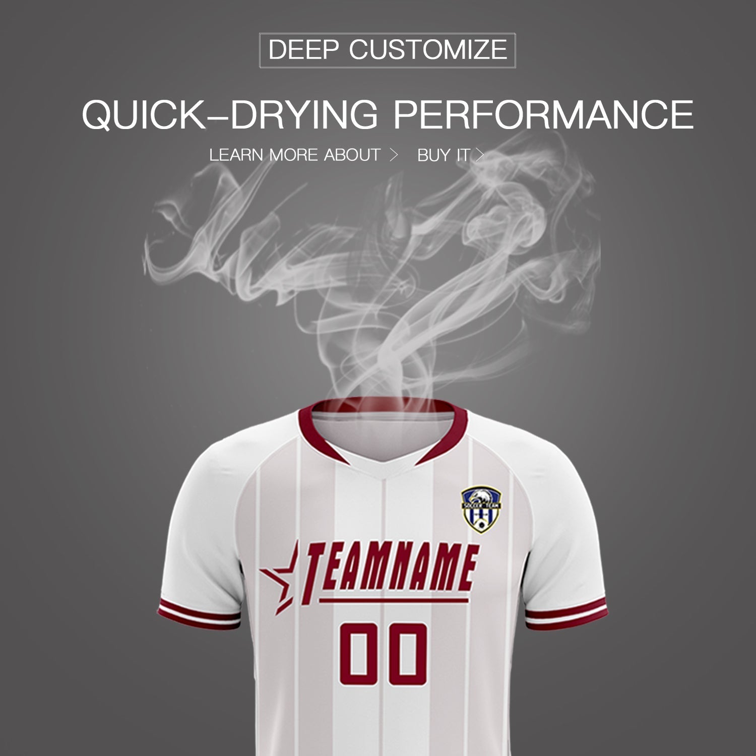 Custom White Classic Striped Personalized Football Kit Jersey
