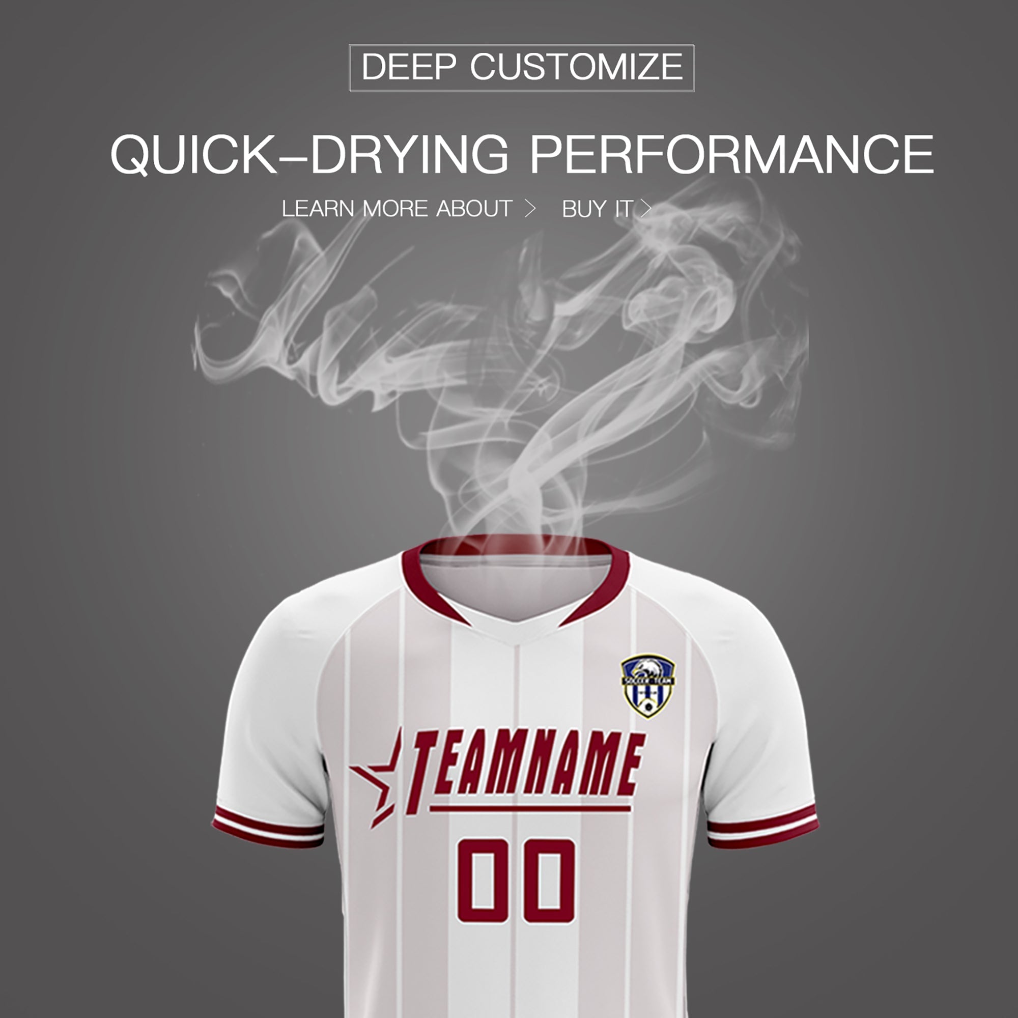 Custom White Classic Striped Personalized Football Kit Jersey
