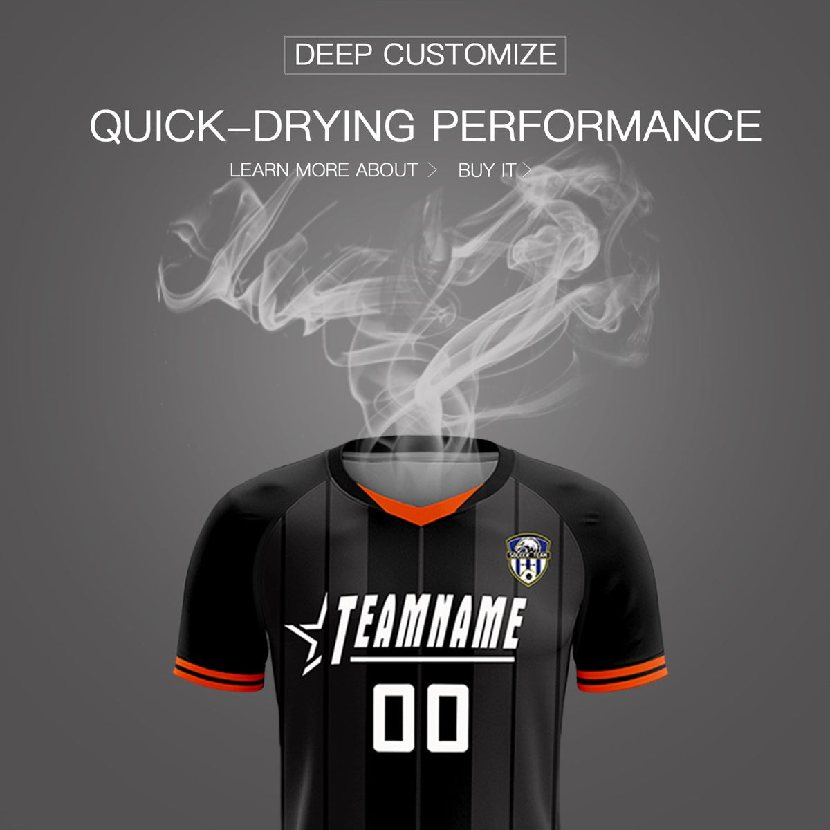 Custom Black Classic Striped Personalized Football Kit Jersey