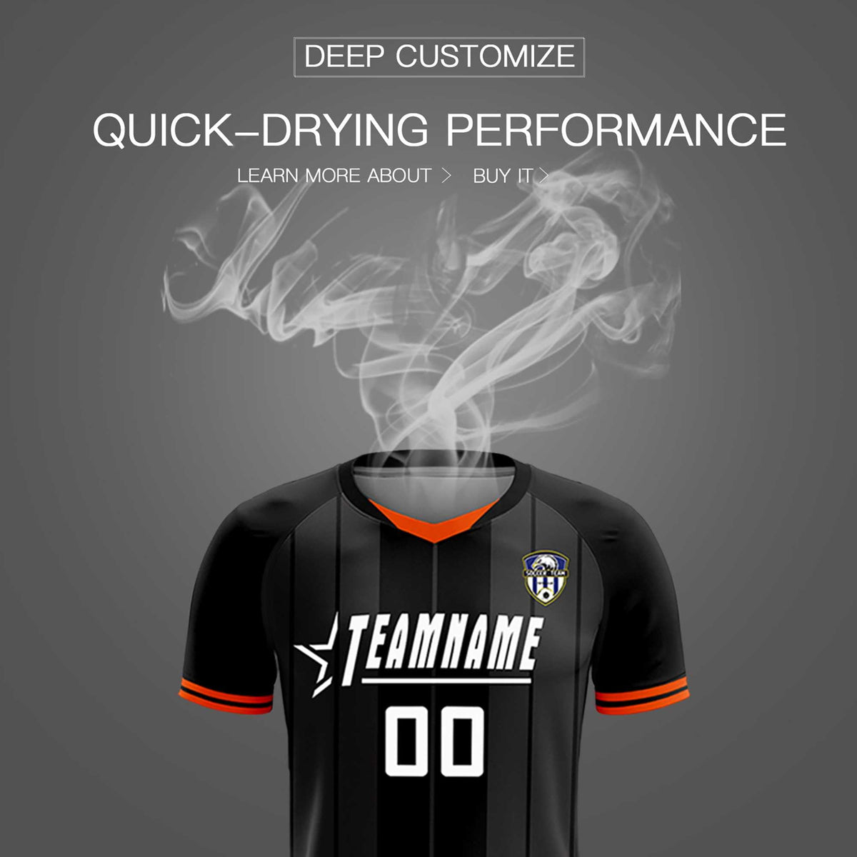 Custom Black Classic Striped Personalized Football Kit Jersey