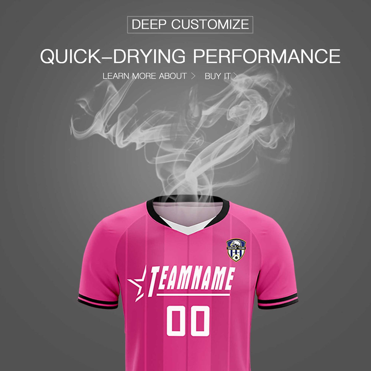 Custom Pink Classic Striped Personalized Football Kit Jersey