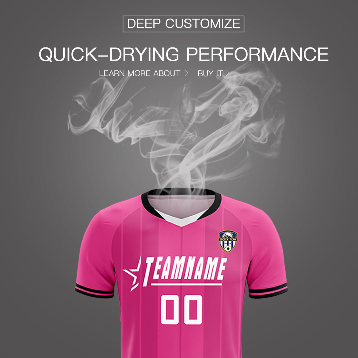 Custom Pink Classic Striped Personalized Football Kit Jersey