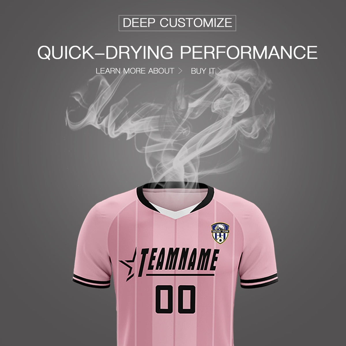 Custom Light Pink Classic Striped Personalized Football Kit Jersey