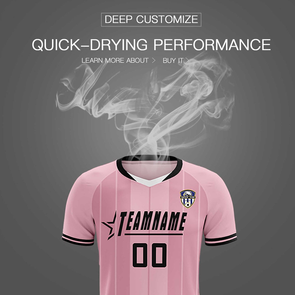 Custom Light Pink Classic Striped Personalized Football Kit Jersey