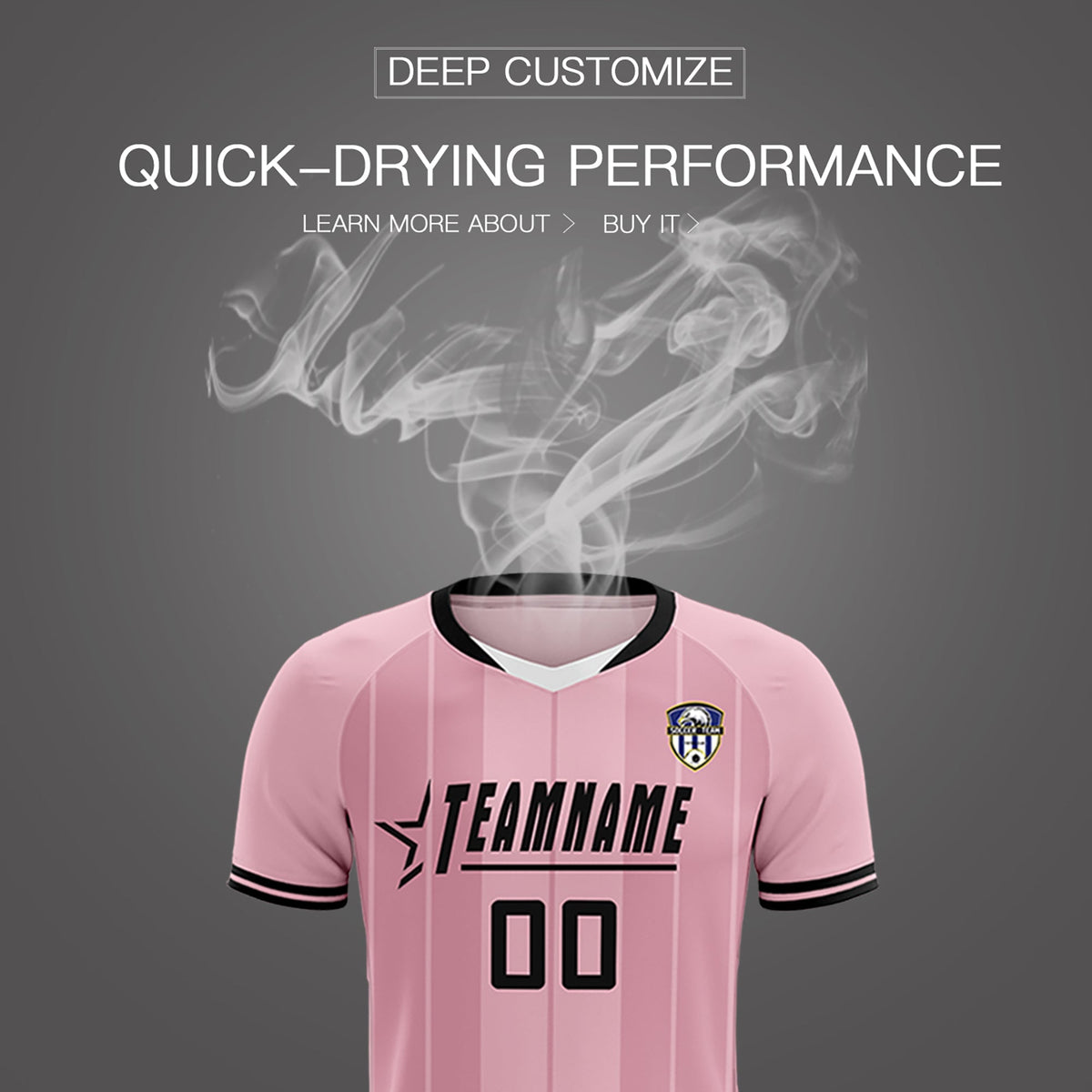 Custom Light Pink Classic Striped Personalized Football Kit Jersey