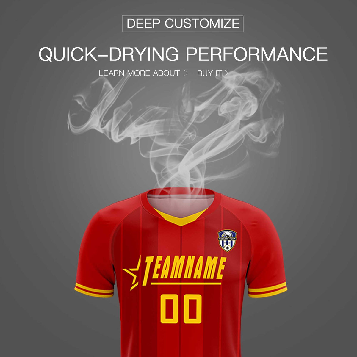 Custom Red Classic Striped Personalized Football Kit Jersey