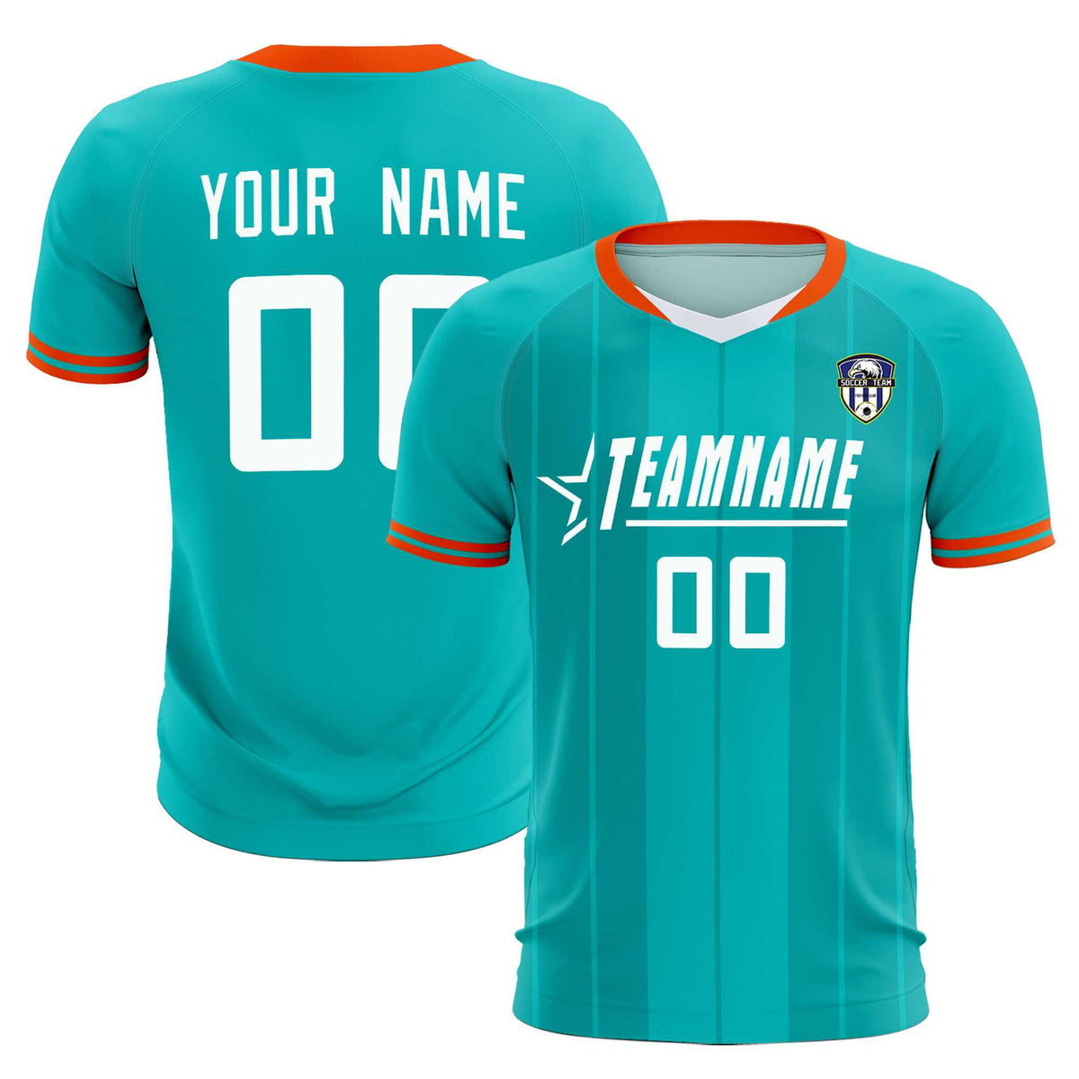 Custom Green Classic Striped Personalized Football Kit Jersey