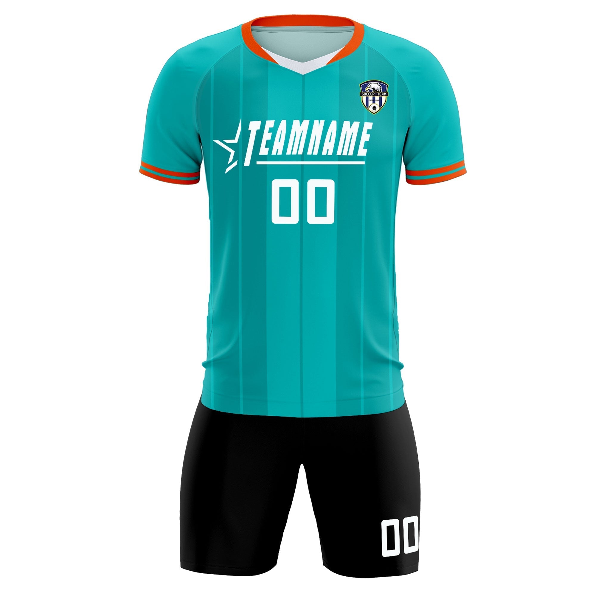 Custom Green Classic Striped Personalized Football Kit Jersey