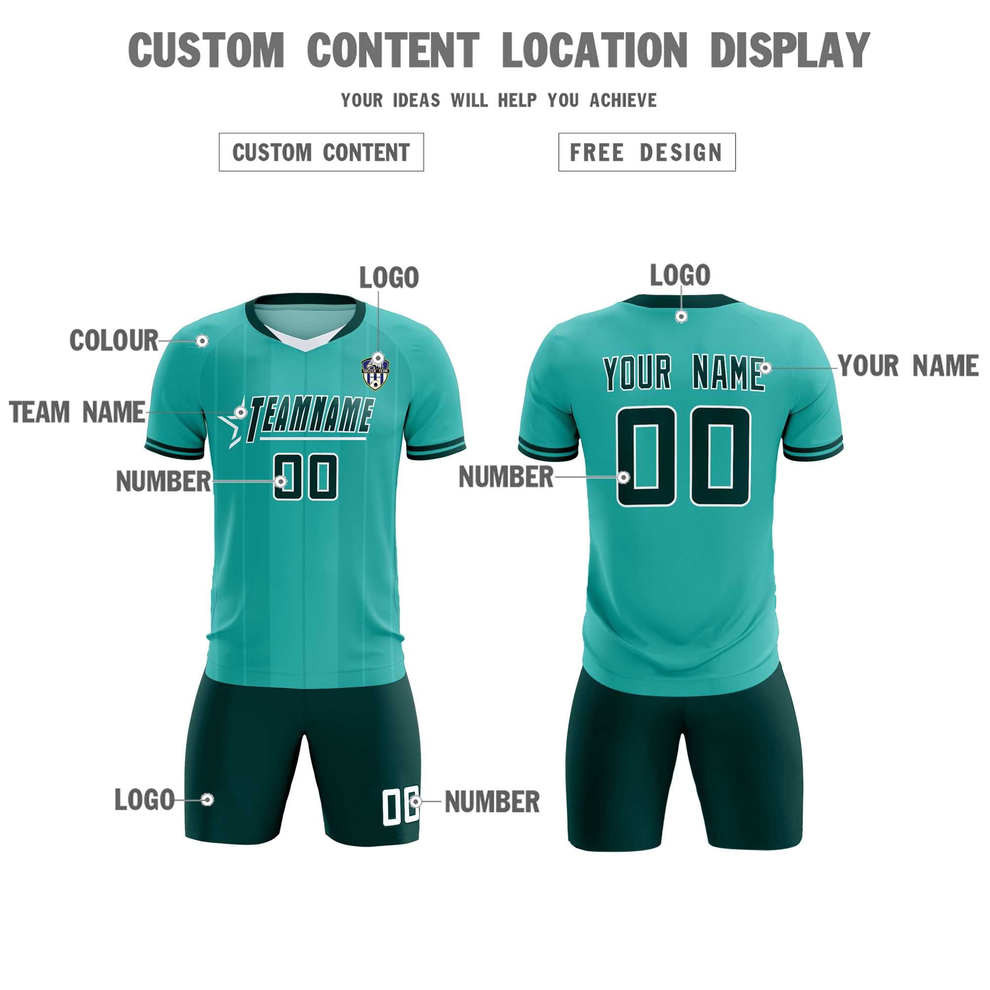 Custom Bright Green Classic Striped Personalized Football Kit Jersey