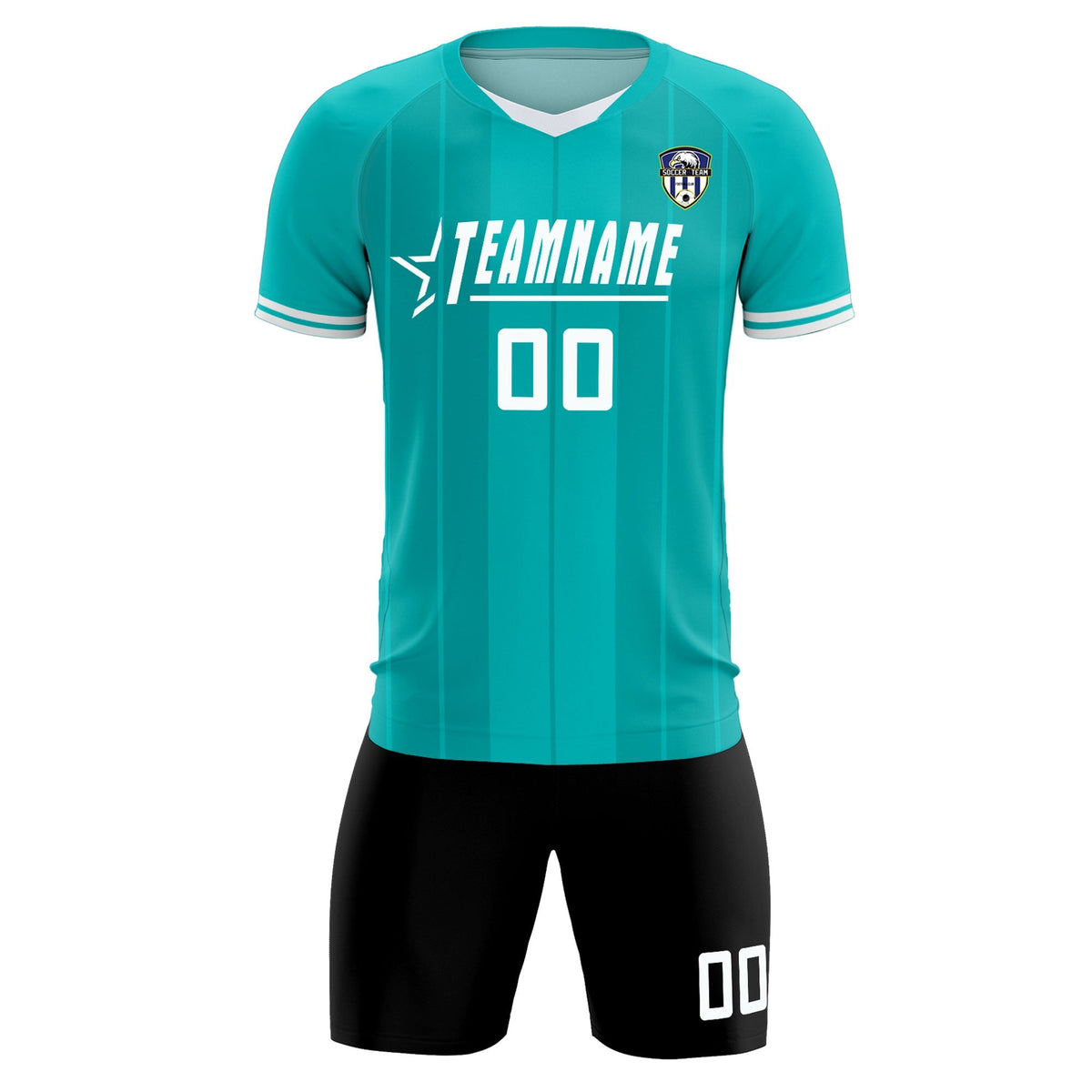 Custom Green Classic Striped Personalized Football Kit Jersey