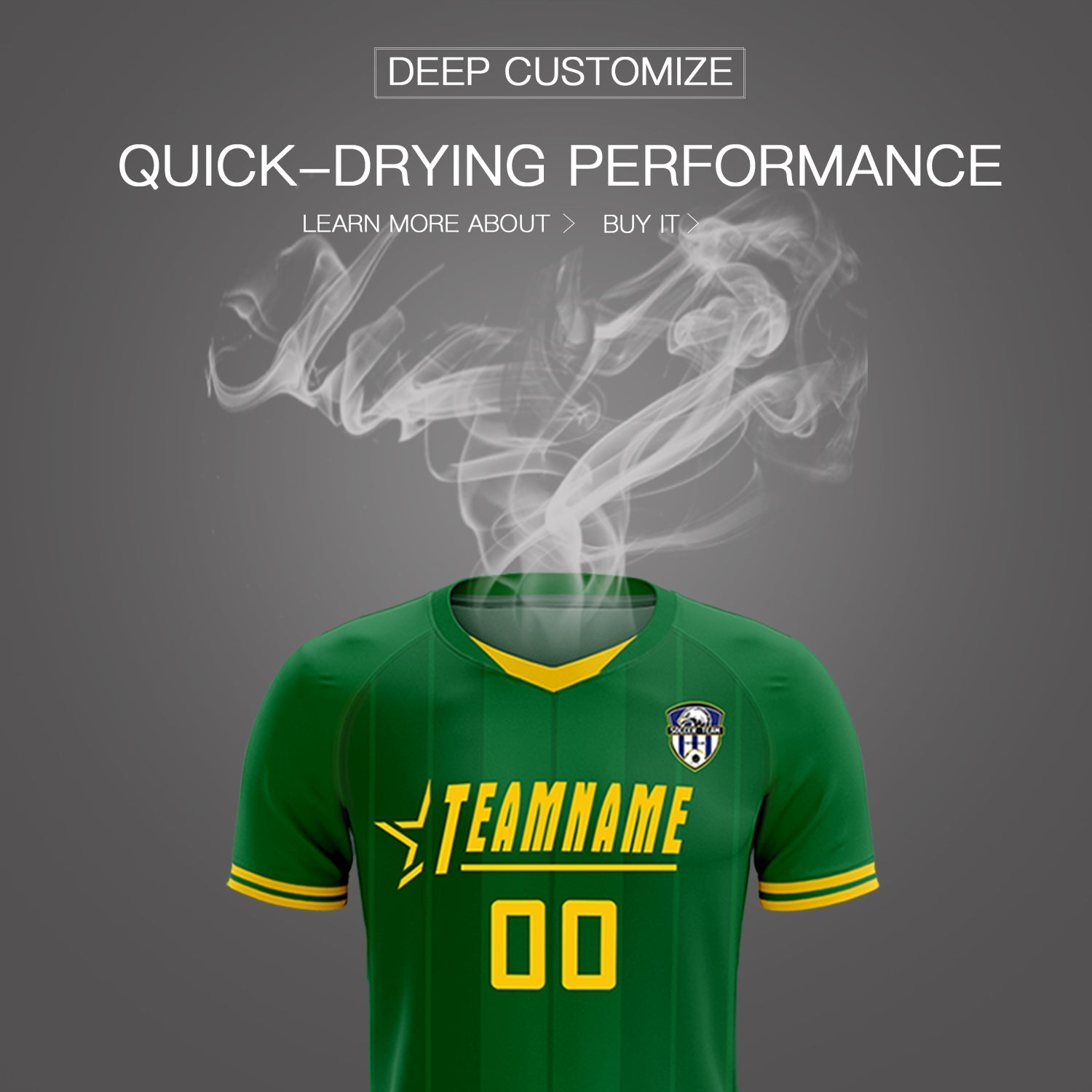 Custom Kelly Green Classic Striped Personalized Football Kit Jersey