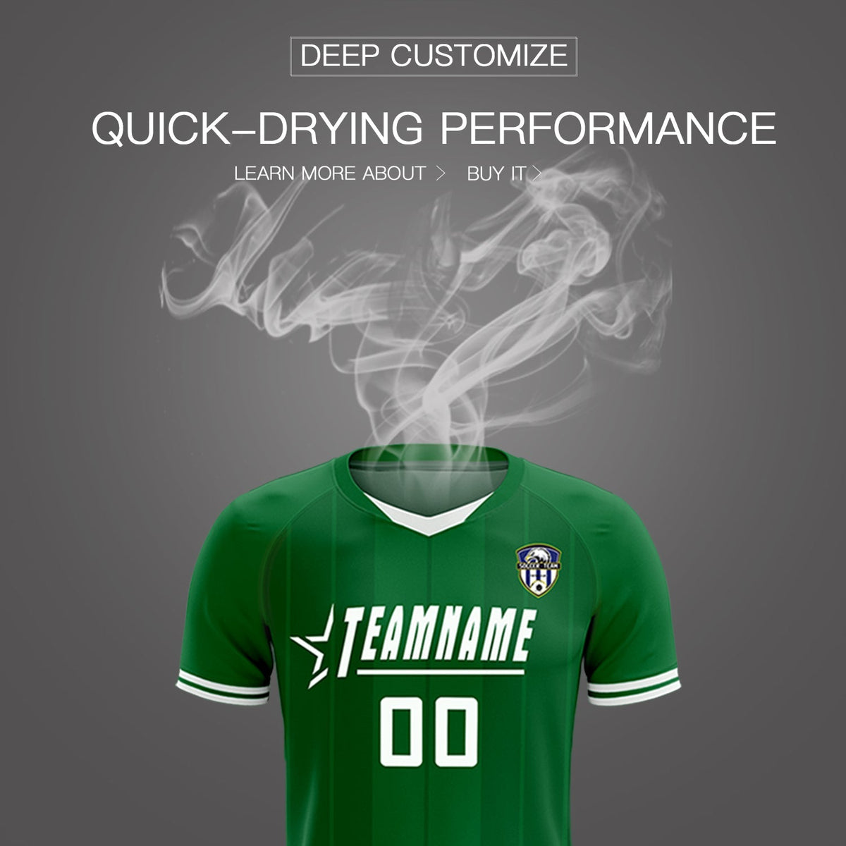 Custom Kelly Green Classic Striped Personalized Football Kit Jersey