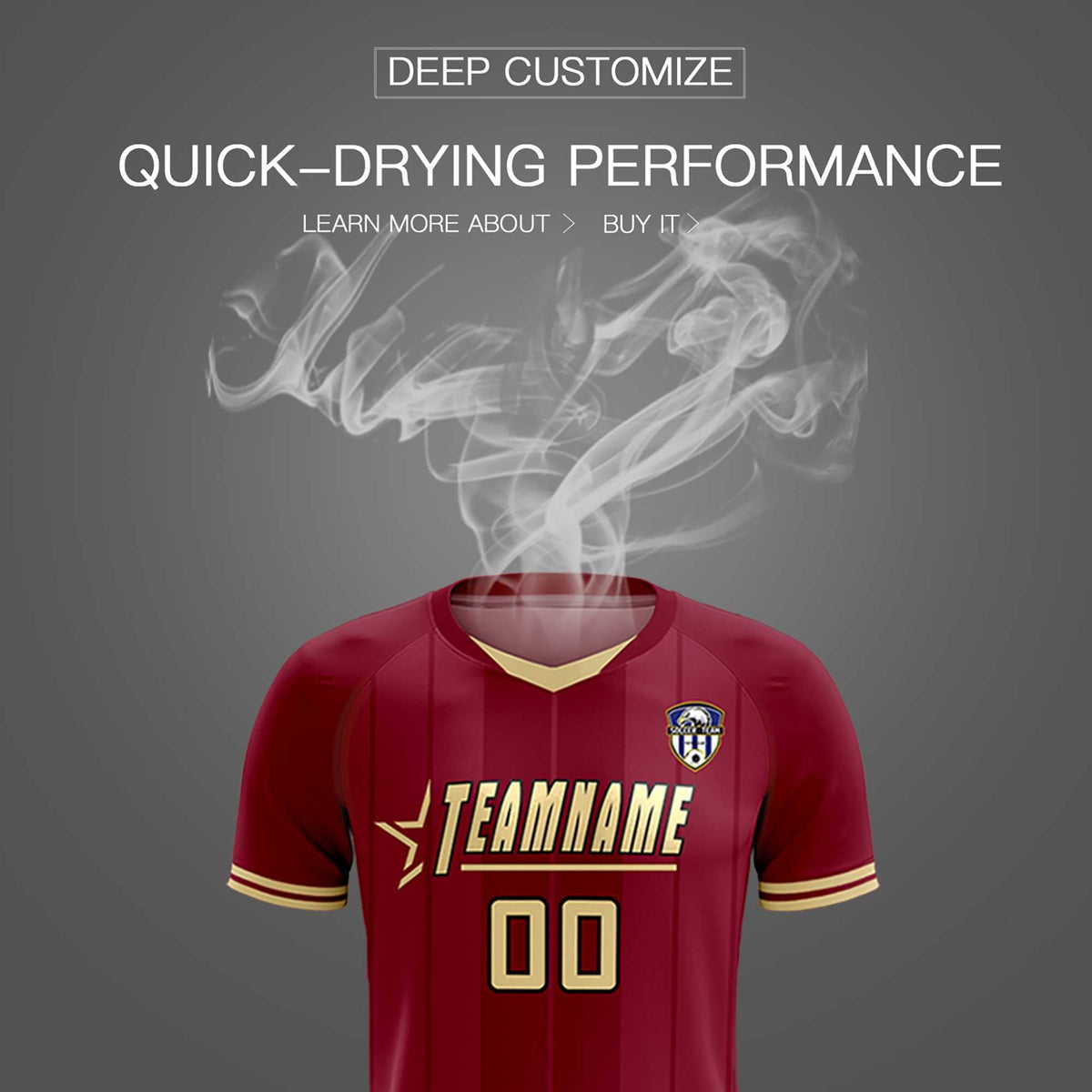 Custom Crimson Classic Striped Personalized Football Kit Jersey