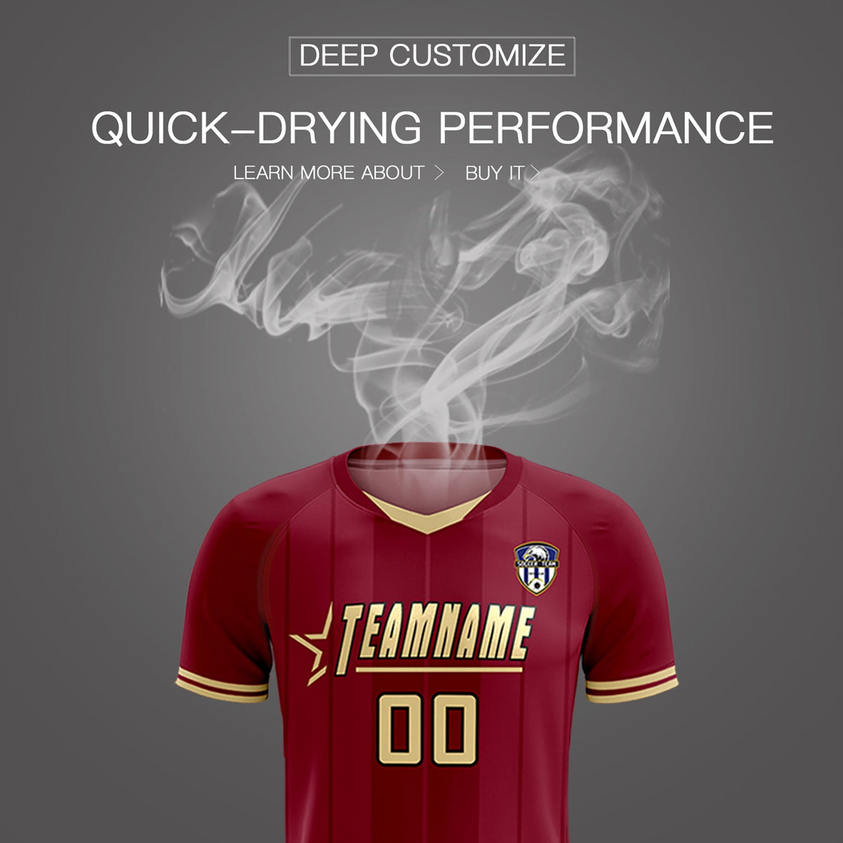 Custom Crimson Classic Striped Personalized Football Kit Jersey