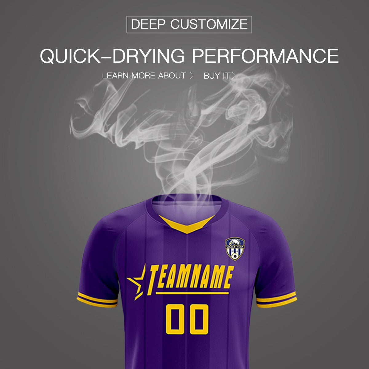 Custom Purple Classic Striped Personalized Football Kit Jersey