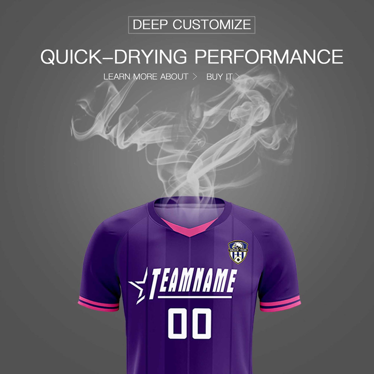 Custom Purple Classic Striped Personalized Football Kit Jersey