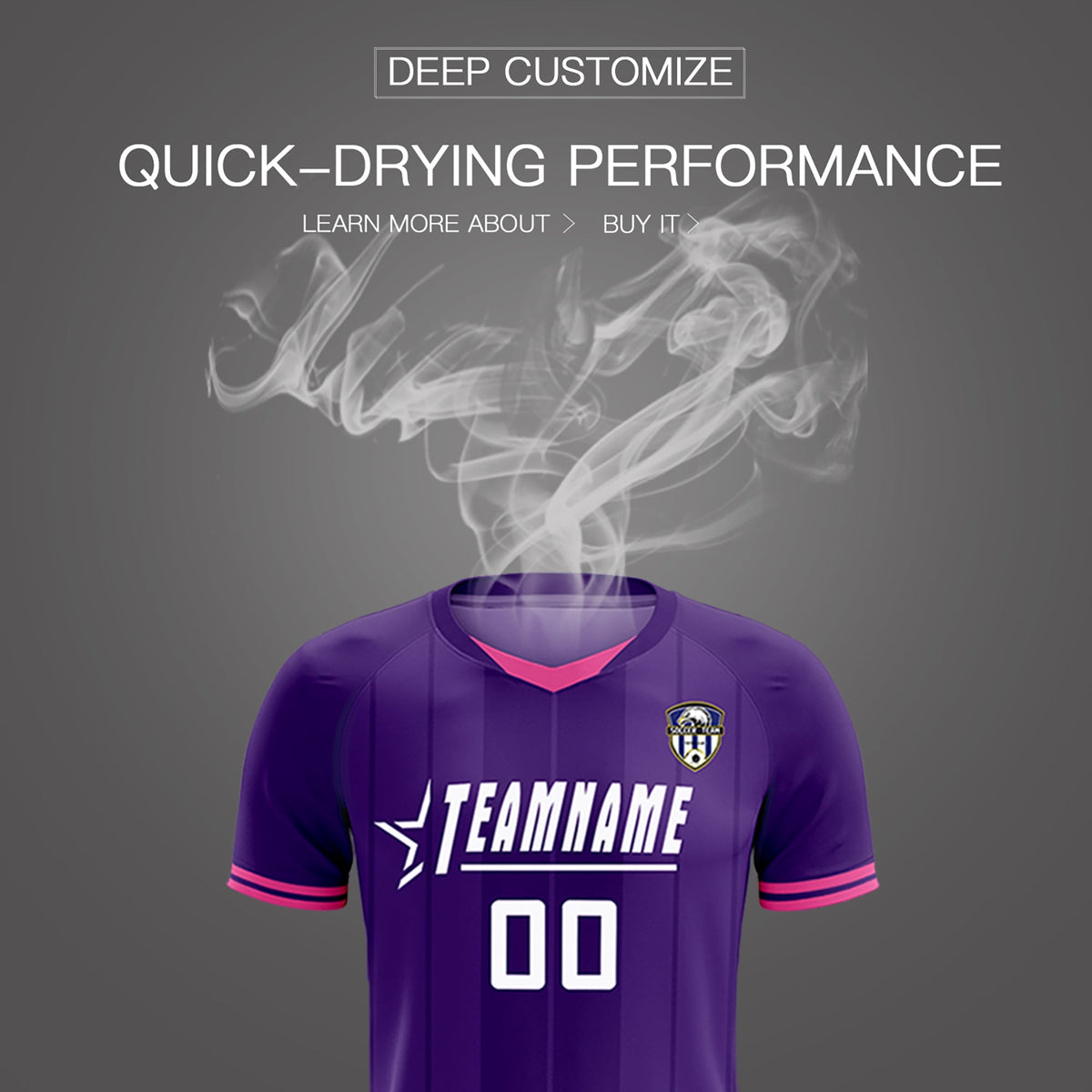 Custom Purple Classic Striped Personalized Football Kit Jersey