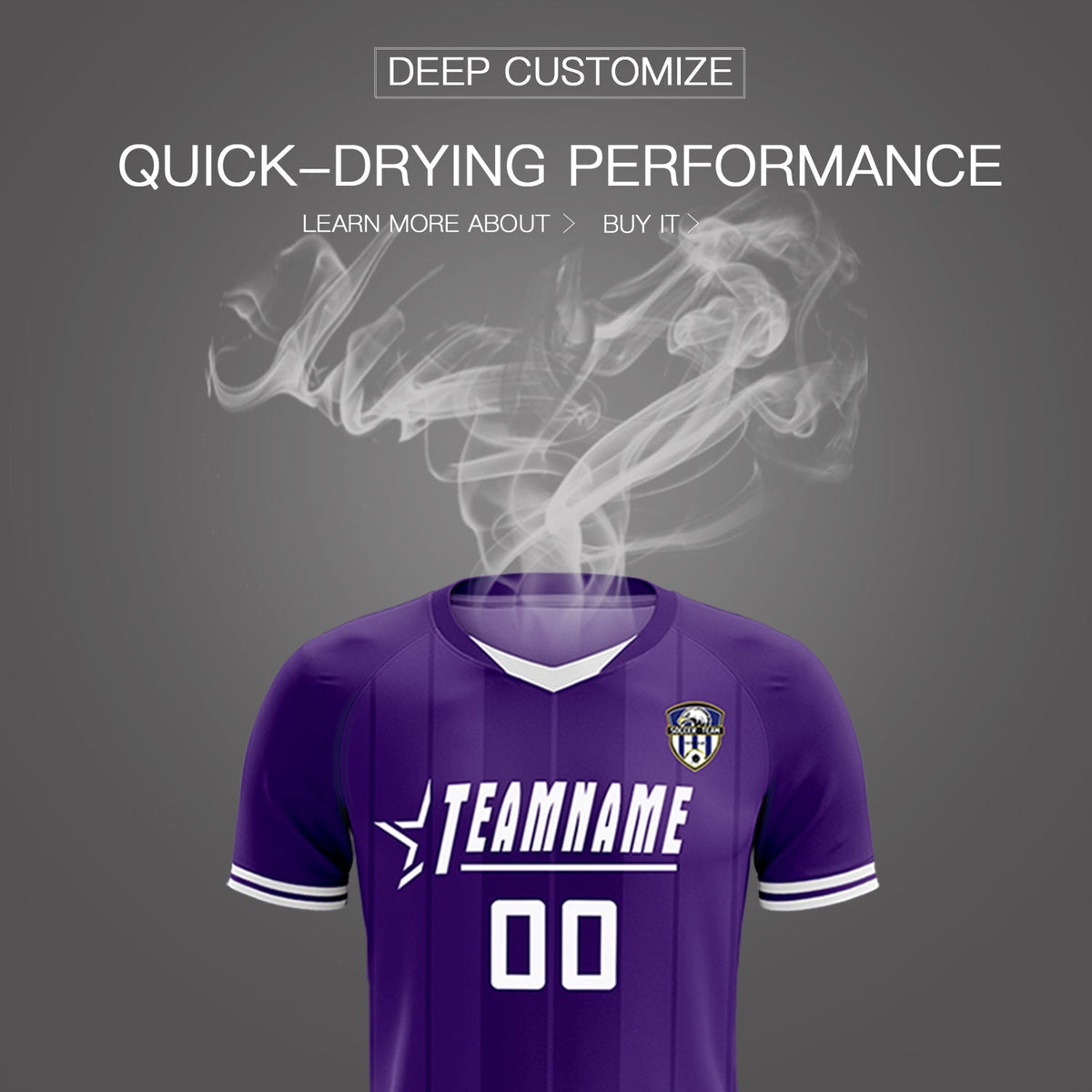 Custom Purple Classic Striped Personalized Football Kit Jersey