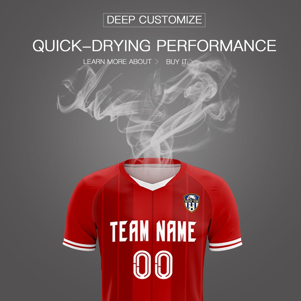 Custom Red Classic Striped Personalized Football Kit Jersey