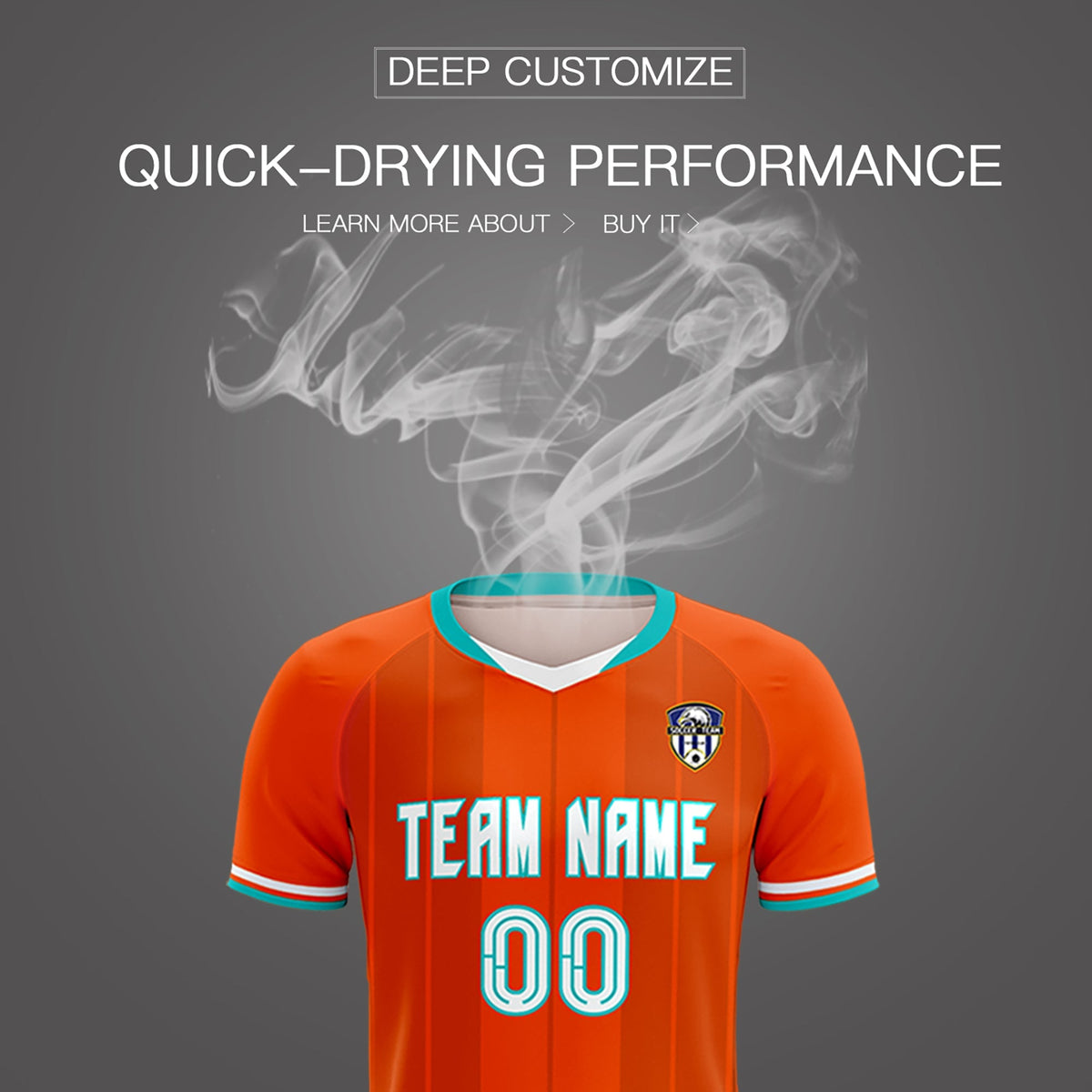 Custom Orange Classic Striped Personalized Football Kit Jersey