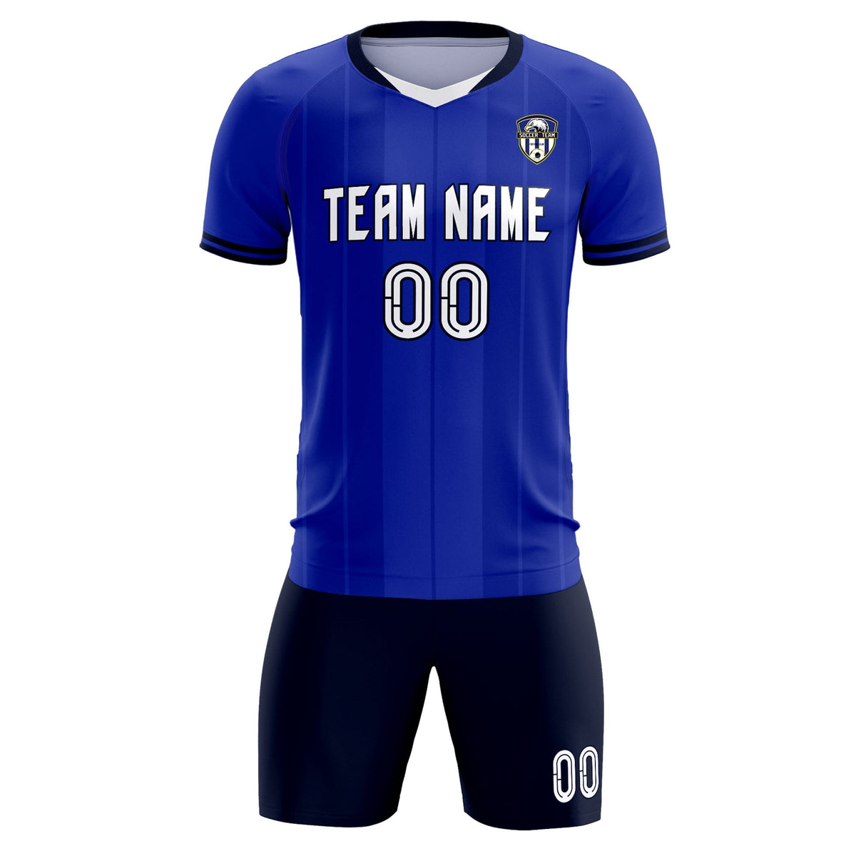 Custom Royal Classic Striped Personalized Football Kit Jersey
