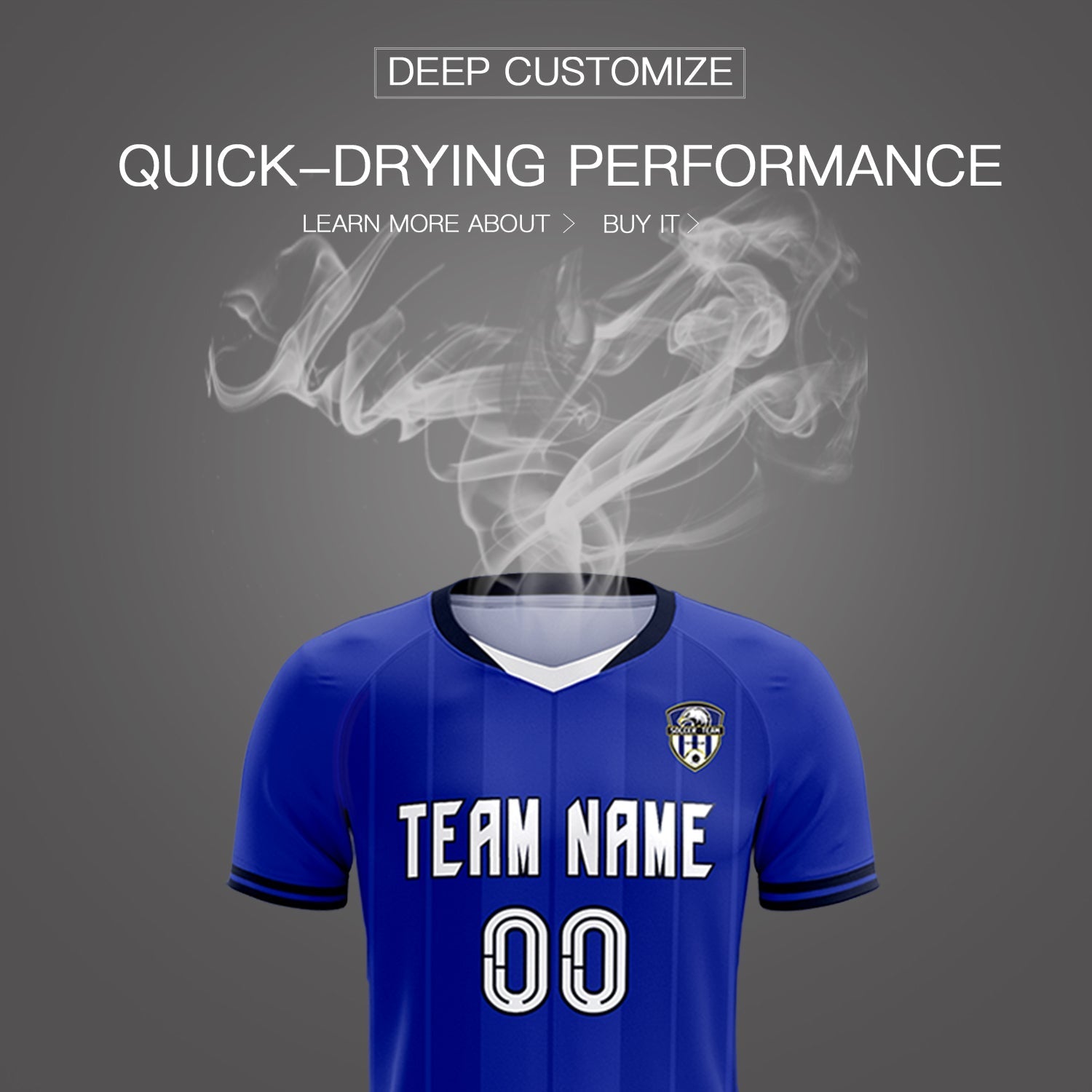 Custom Royal Classic Striped Personalized Football Kit Jersey
