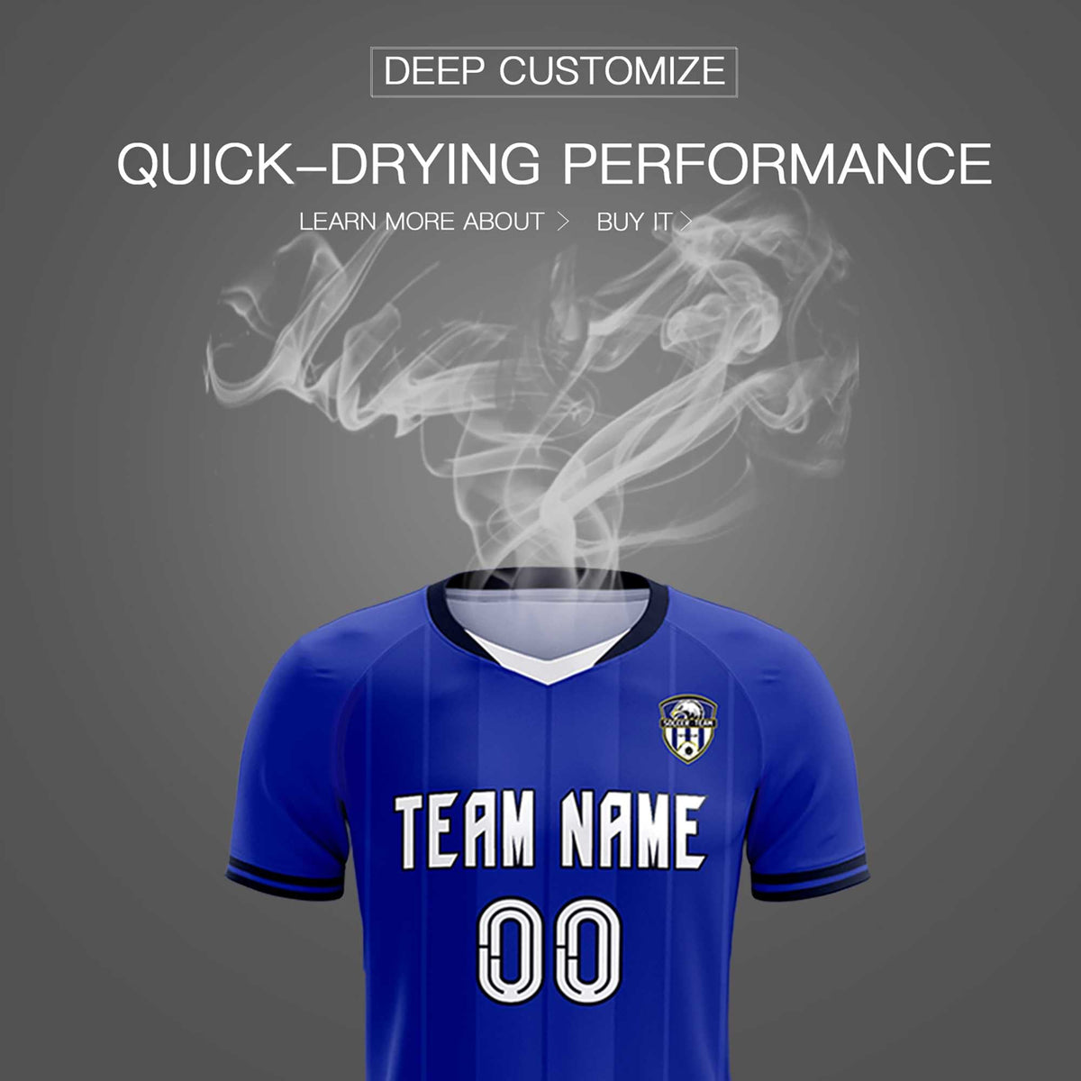 Custom Royal Classic Striped Personalized Football Kit Jersey