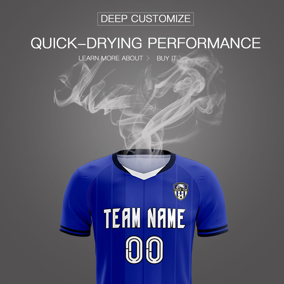 Custom Royal Classic Striped Personalized Football Kit Jersey