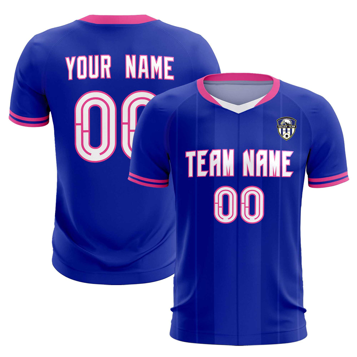Custom Royal Classic Striped Personalized Football Kit Jersey