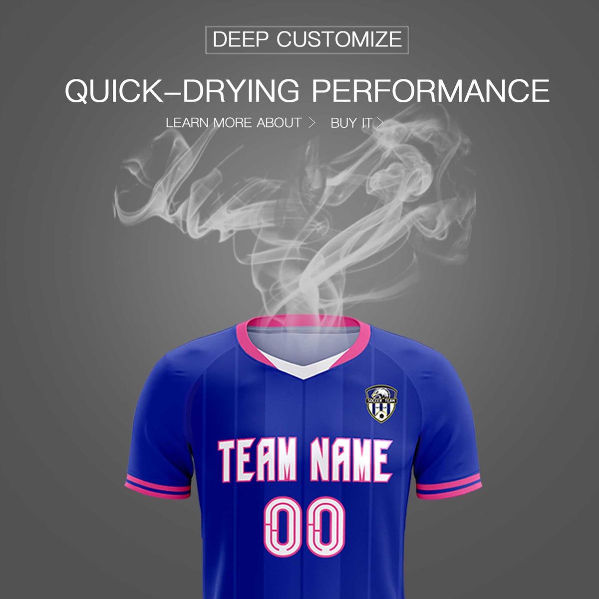 Custom Royal Classic Striped Personalized Football Kit Jersey