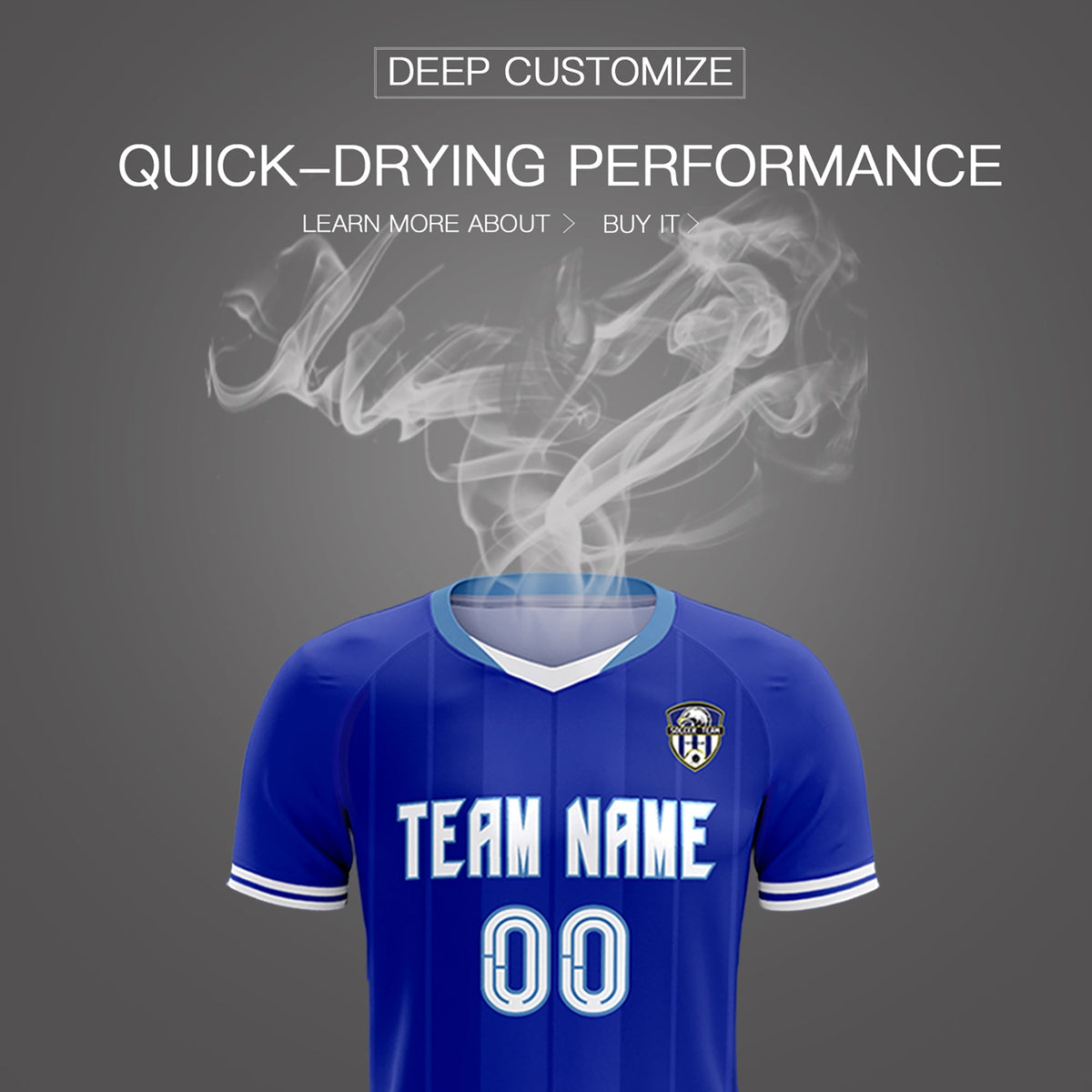 Custom Royal Classic Striped Personalized Football Kit Jersey