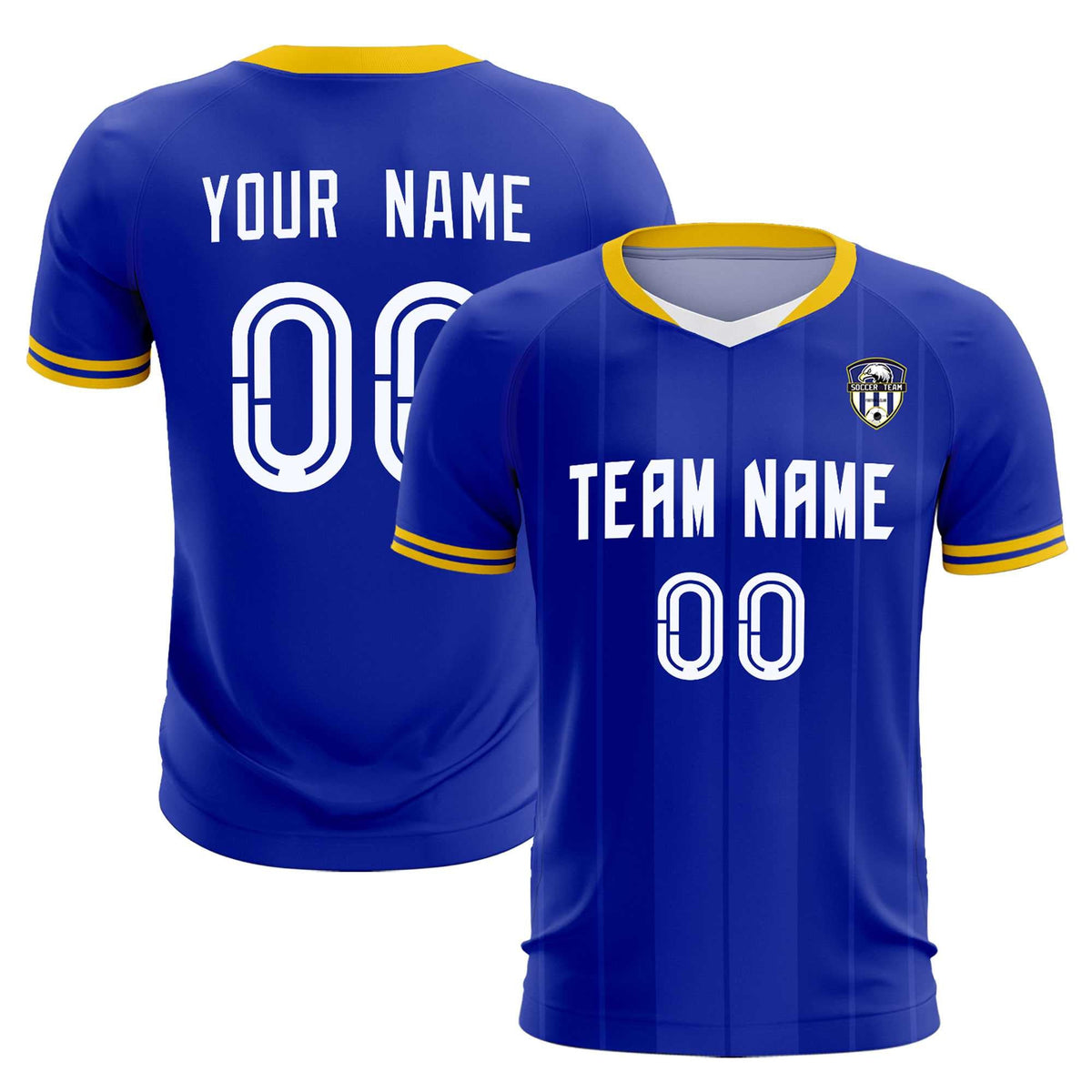 Custom Royal Classic Striped Personalized Football Kit Jersey