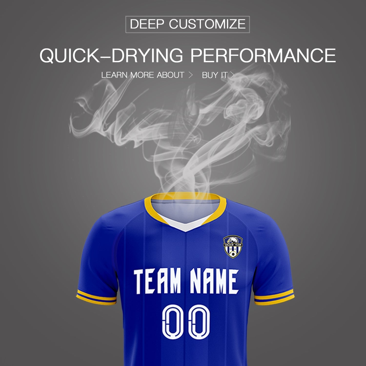 Custom Royal Classic Striped Personalized Football Kit Jersey