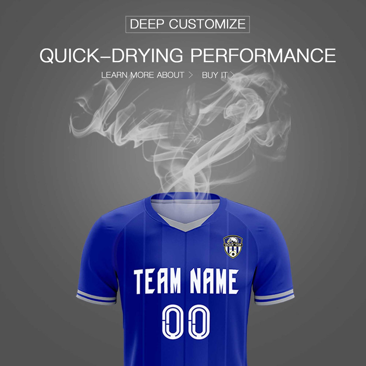 Custom Royal Classic Striped Personalized Football Kit Jersey