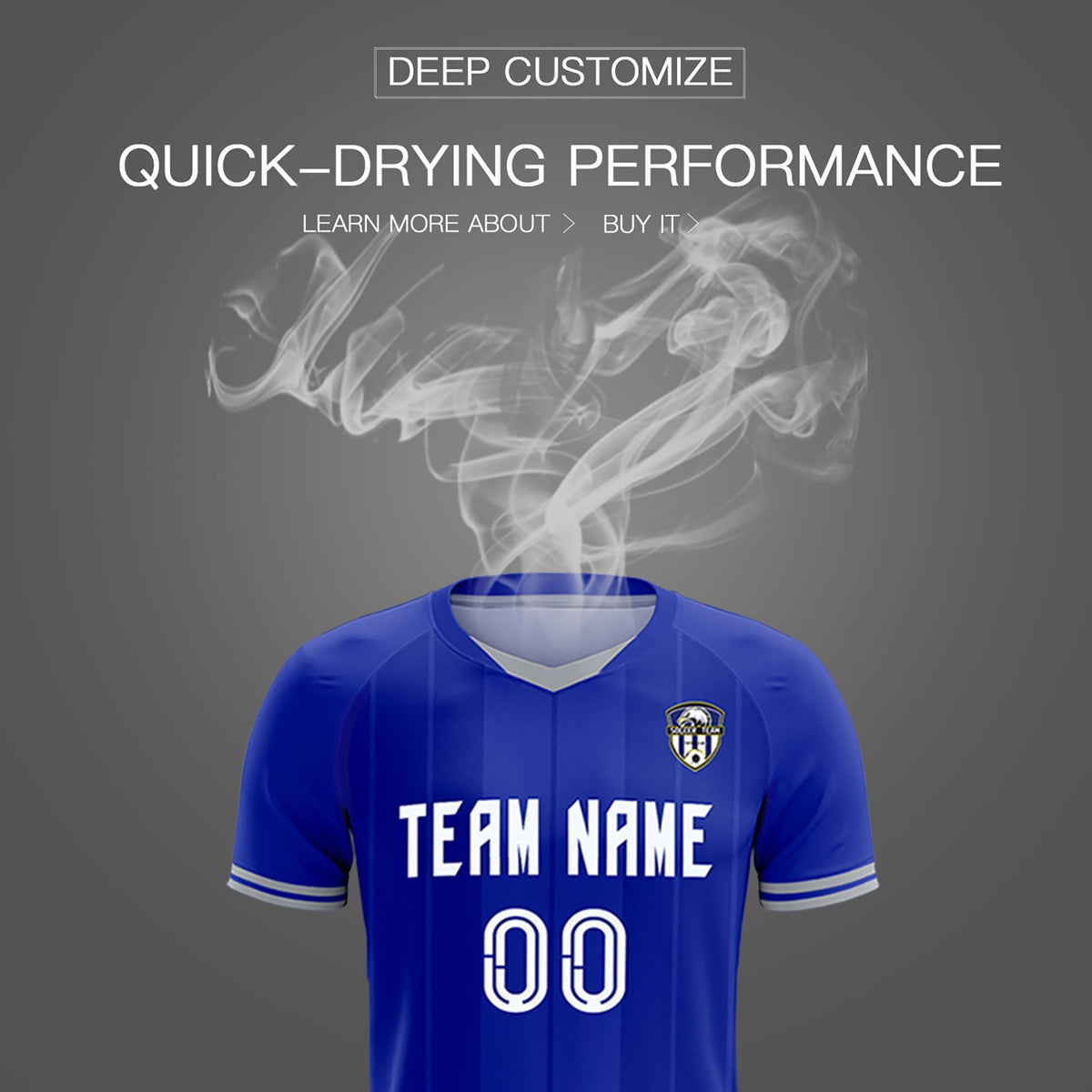 Custom Royal Classic Striped Personalized Football Kit Jersey