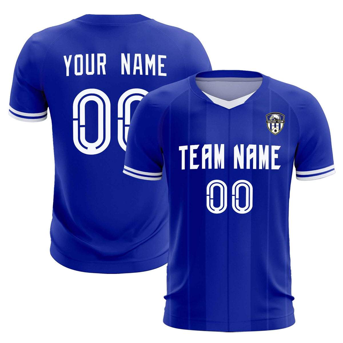 Custom Royal Classic Striped Personalized Football Kit Jersey
