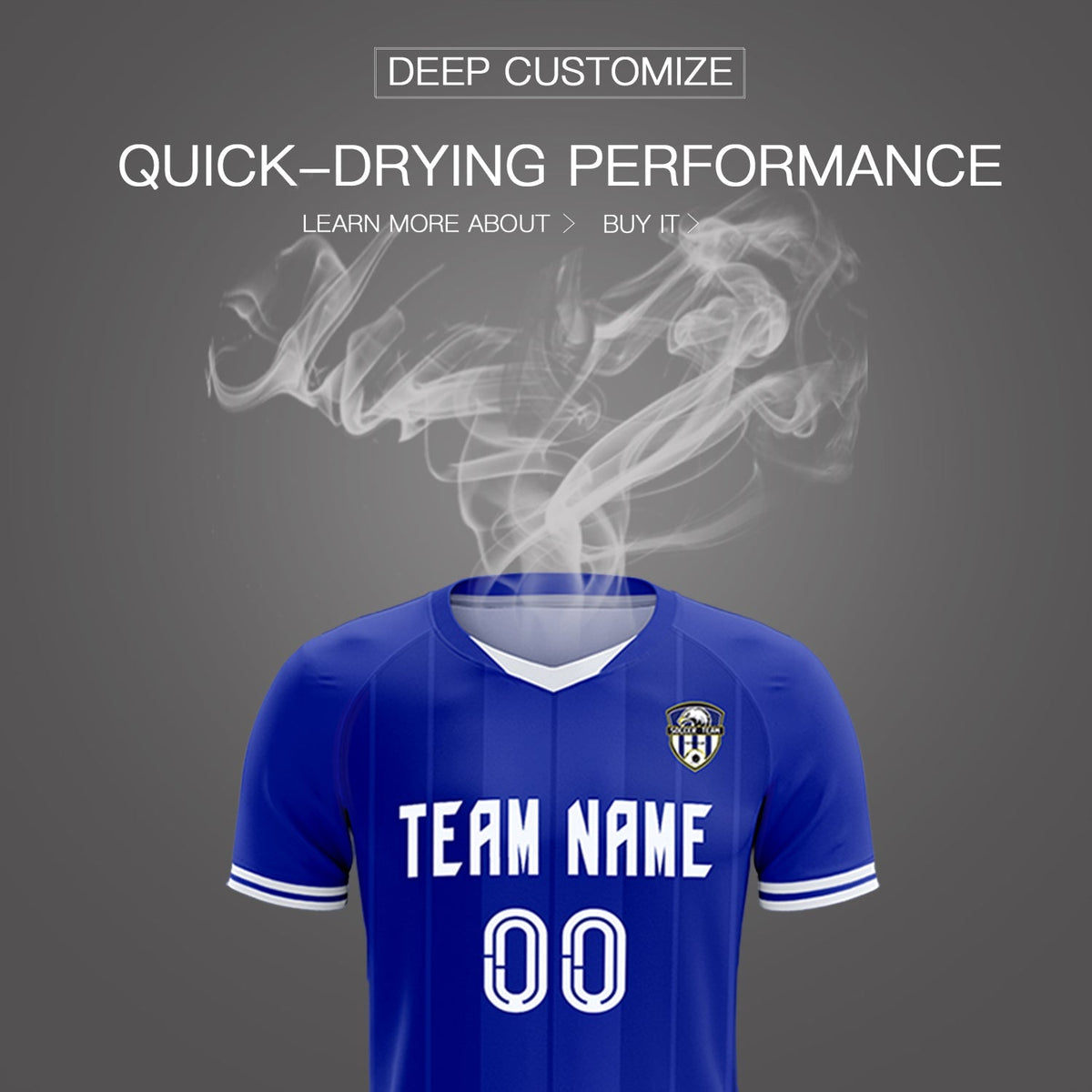 Custom Royal Classic Striped Personalized Football Kit Jersey