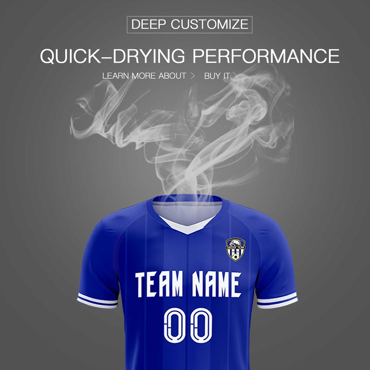 Custom Royal Classic Striped Personalized Football Kit Jersey